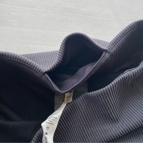 Lululemon Gunmetal Brushed Softstreme Ribbed Zip-Flared Pant 34" Size 4 - Picture 12 of 16